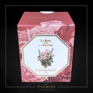 Carrière Frères candle with a Rose loves Mint scent