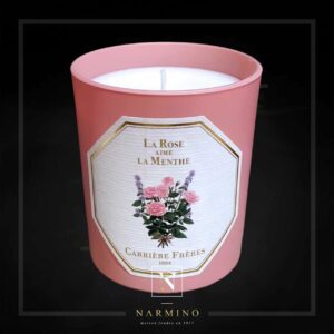 Carrière Frères candle with a Rose loves Mint scent