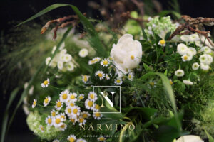 Panier de fleurs blanches Narmino