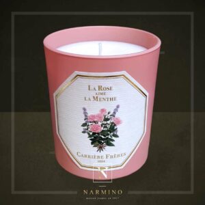 Carrière Frères candle with a Rose loves Mint scent