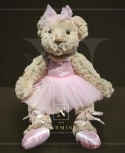 Girl's soft toy, teddy bear with tutu and dance shoes