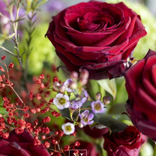 Bouquet champêtre rouge – Image 2