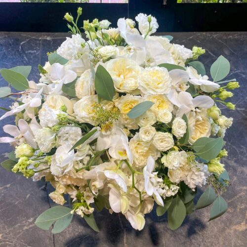 Coussin rond pour funérailles