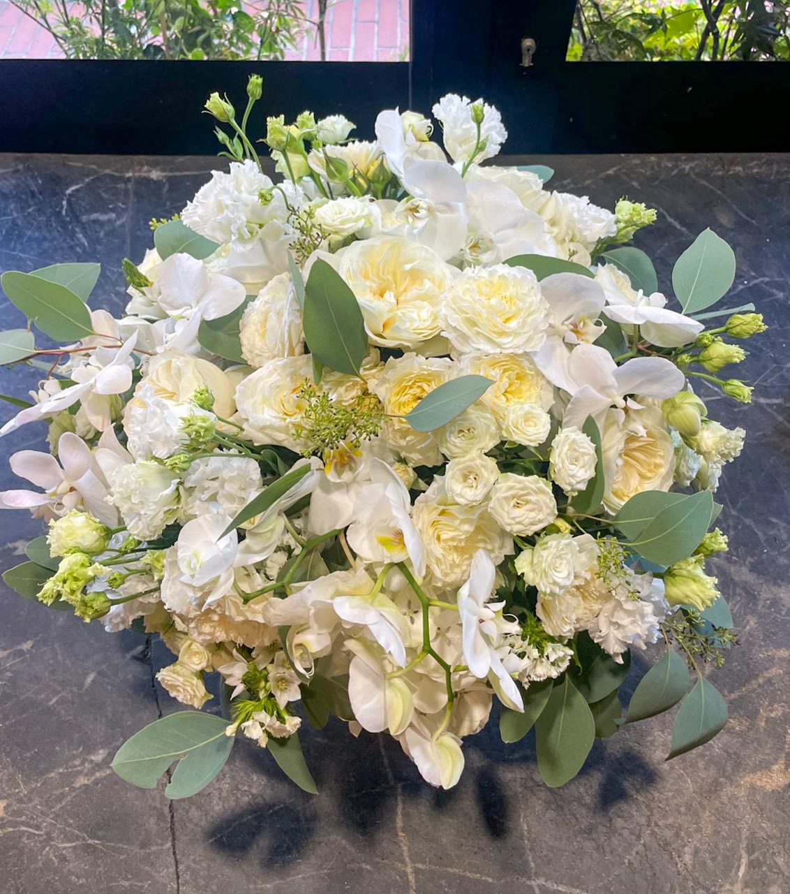 Coussin rond pour funérailles