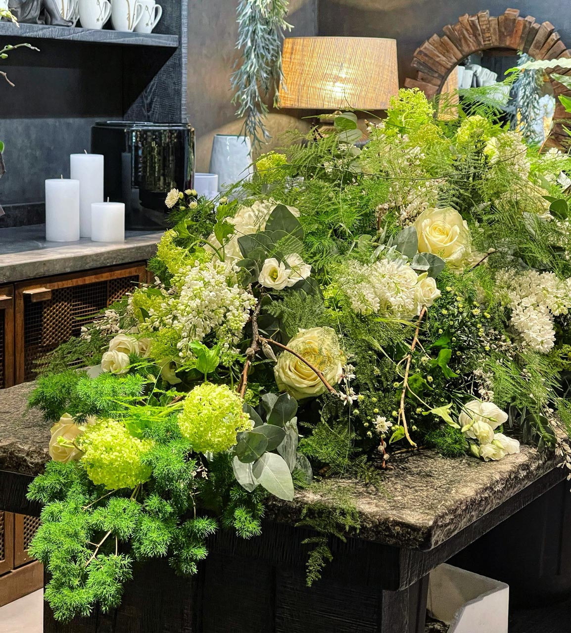 Fleurs de dessus de cercueil